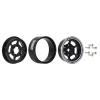 INJORA 1.0 Beadlock Wheel Rim 4PCS CNC Aluminum Wheels for 1/18 TRX4M 1/24 RC Crawler Car Axial AX24 SCX24 FMS FCX24 Upgrade (Black) view 2