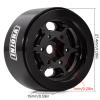 INJORA 1.0 Beadlock Wheel Rim 4PCS CNC Aluminum Wheels for 1/18 TRX4M 1/24 RC Crawler Car Axial AX24 SCX24 FMS FCX24 Upgrade (Black) view 3