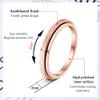 Diamday Rose Gold Fidget Rings for Women Men -2mm Titanium Steel Spinner Ring for Anxiety Stress Relief Glitter Sandblast Spinning Figit Anxiety Jewelry for Women Gifts Bands Size 7 view 2