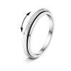 Diamday Silver Fidget Rings for Women Men -2mm Titanium Steel Spinner Ring for Anxiety Stress Relief Glitter Sandblast Spinning Figit Anxiety Jewelry for Women Gifts Bands Size 7 view 1