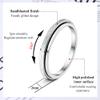 Diamday Silver Fidget Rings for Women Men -2mm Titanium Steel Spinner Ring for Anxiety Stress Relief Glitter Sandblast Spinning Figit Anxiety Jewelry for Women Gifts Bands Size 7 view 2