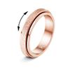 Diamday Rose Gold Fidget Rings for Women Men -4mm Titanium Steel Spinner Ring for Anxiety Stress Relief Glitter Sandblast Spinning Figit Anxiety Jewelry for Women Gifts Bands Size 8 view 1