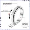 Diamday Silver Fidget Rings for Women Men -4mm Titanium Steel Spinner Ring for Anxiety Stress Relief Glitter Sandblast Spinning Figit Anxiety Jewelry for Women Gifts Bands Size 6 view 2