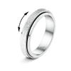 Diamday Silver Fidget Rings for Women Men -4mm Titanium Steel Spinner Ring for Anxiety Stress Relief Glitter Sandblast Spinning Figit Anxiety Jewelry for Women Gifts Bands Size 8 view 1