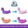 Polly Pocket Sparkle Cove Adventure Unicorn Floatie Compact Playset with 2 Micro Dolls & 12 Accessories, Including 2 with Color Change view 4