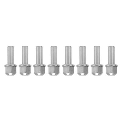 Alomejor RC Wheel Hub Extension Adapter Rustproof Stable Stainless Steel RC Wheel Hub Extension Nut 8 Pieces for 1/10 RC Car (20mm)