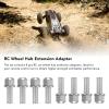 Alomejor RC Wheel Hub Extension Adapter Rustproof Stable Stainless Steel RC Wheel Hub Extension Nut 8 Pieces for 1/10 RC Car (20mm) view 4