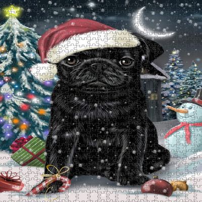 Have a Holly Jolly Christmas Pug Dog Jigsaw Puzzle for Adults - Animal Printed Interlocking Puzzle Game Artwork - Gift for Dog Lover's -1000 Pcs 29.5"x19.7", PZLE59014