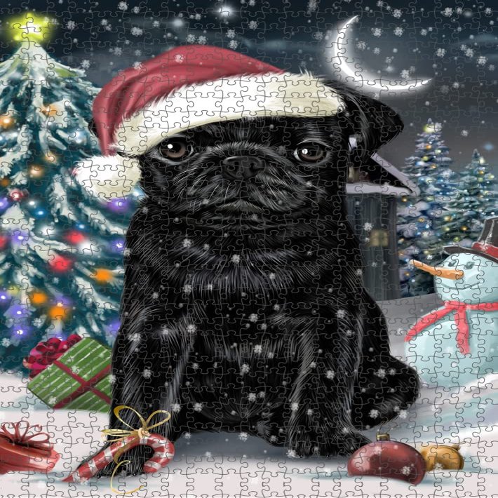 Have a Holly Jolly Christmas Pug Dog Jigsaw Puzzle for Adults - Animal Printed Interlocking Puzzle Game Artwork - Gift for Dog Lover's -1000 Pcs 29.5"x19.7", PZLE59014