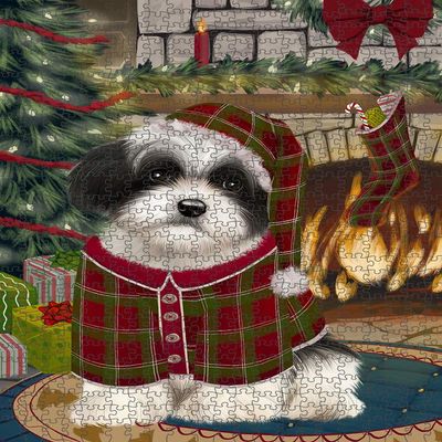 Christmas Stocking was Hung Havanese Dog Jigsaw Puzzle for Adults - Animal Printed Interlocking Puzzle Game Artwork - Gift for Dog Lover's -1000 Pcs 29.5"x19.7", PZLE51850