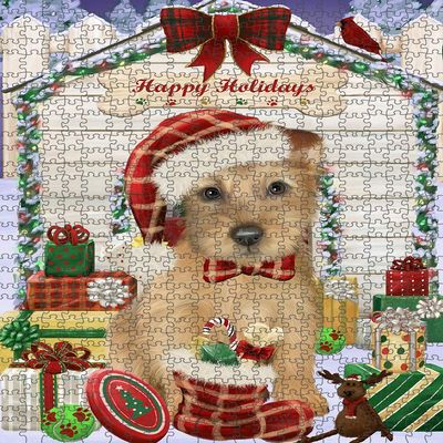 Christmas House with Presents Australian Terrier Dog Jigsaw Puzzle for Adults - Animal Printed Interlocking Puzzle Game Artwork - Gift for Dog Lover's -1000 Pcs 29.5"x19.7", PZLE52543