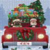 Christmas Honk Honk Red Truck with Santa and French Bulldog Jigsaw Puzzle for Adults - Animal Printed Interlocking Puzzle Game Gift for Dog Lover's -1000 Pcs 29.5"x19.7", PZLE59782 view 1