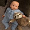 KOKOMANDY 24inch Reborn Toddler Dolls Boy Real Looking Newborn Babies Lifelike Silicone Baby Doll Weighted Body with Magnetic Pacifier Handmade Birthday Gifts for Kids Gray - Boy view 2