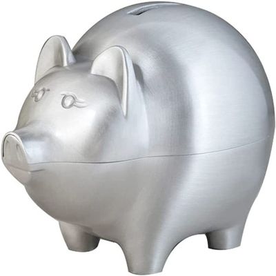 Piggy Bank,decorative piggy bank Cute Pig Piggy Bank Fat Pig Coin Bank Zinc Alloy Silver Money Banks Creative Small Piggy Bank For Kids Girl Boy 4.8x3.6x3.8in money Bank for aldult (Color : Piggy Bank