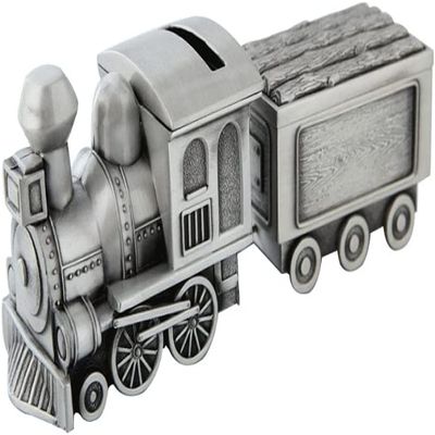 Piggy Bank,Decorative Piggy Bank Train Shape Piggy Bank Zinc Alloy Metal Money Saving Bank with Vintage Jewelry Box Retro Creative Piggy Bank for Kids Boy Money Bank for aldult (Color : Piggy Bank A)
