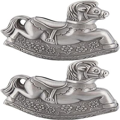 Piggy Bank,Decorative Piggy Bank Metal Money Bank Cute Pony Piggy Bank Horse Shape Coin Bank Zinc Alloy Silver Penny Coin Saving Box for Kids Boy Girl Gift Money Bank for aldult (Color : 2pcs)