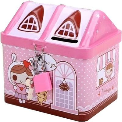 Piggy Bank,decorative piggy bank Car Piggy Bank Cute Car Saving Pot Coin Bank Saving Coin Box With Lock Tinplate Metal Money Bank For Kid Gift 4.6x4.1x3.7in money Bank for aldult (Color : Piggy Bank G