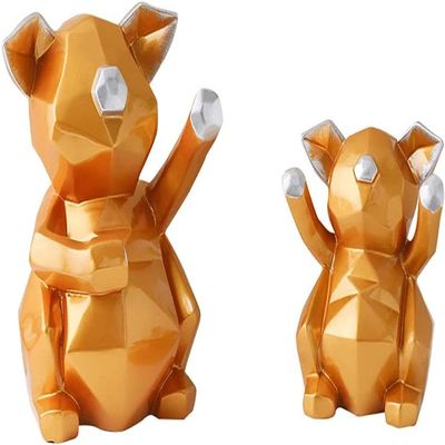 Piggy Bank,Decorative Piggy Bank Geometry Lucky Pig Piggy Bank Creative Small Coin Bank Box Animal Resin Desktop Money Bank Golden Piggy Bank for Kids Decor Money Bank for aldult (Color : Small) (Col