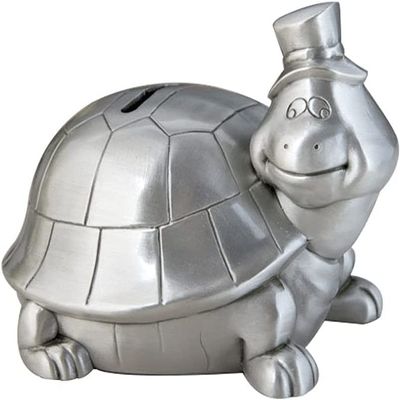 Piggy Bank,decorative piggy bank Longevity Turtle Piggy Bank Zinc Alloy Coin Bank Retro Metal Money Box Creative Piggy Bank Set For Kids Girl Boy (silver) money Bank for aldult (Color : Piggy Bank lar