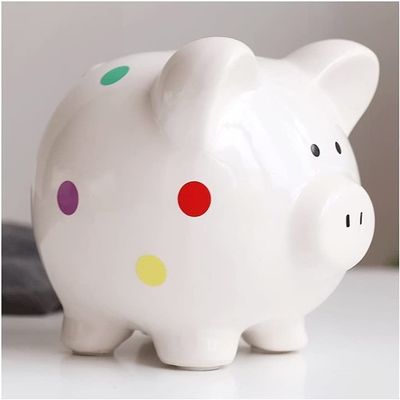 Piggy Bank,decorative piggy bank Ceramics Piggy Bank Child To Cherish Money Bank Cute Pig Coin Bank For Boys Kids Girls Adultsblue,White,Pink,Green5.3x4.1x4.3in money Bank for aldult ( Color : Piggy