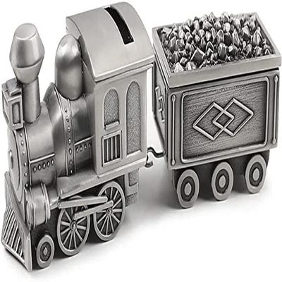 Piggy Bank,Decorative Piggy Bank Train Shape Piggy Bank Zinc Alloy Metal Money Saving Bank with Vintage Jewelry Box Retro Creative Piggy Bank for Kids Boy Money Bank for aldult (Color : Piggy Bank B)