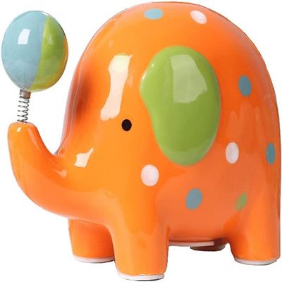 Piggy Bank,decorative piggy bank Ceramic Bank Cute Baby Elephant Piggy Bank Kids And Baby Money Banks With Creative Ball Decoration Reusable Piggy-Bank 7x5.5in money Bank for aldult (Color : Piggy Ban
