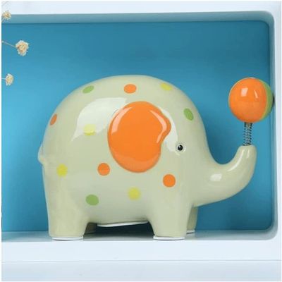 Piggy Bank,decorative piggy bank Ceramic Bank Cute Baby Elephant Piggy Bank Kids And Baby Money Banks With Creative Ball Decoration Reusable Piggy-Bank 7x5.5in money Bank for aldult (Color : Piggy Ban