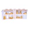 AmishToyBox.com Wooden Doll House Toy with 16 Piece Doll-House Furniture Set - Easy Access with Opening Design (White and Natural) view 1