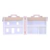 AmishToyBox.com Wooden Doll House Toy with 16 Piece Doll-House Furniture Set - Easy Access with Opening Design (White and Natural) view 3