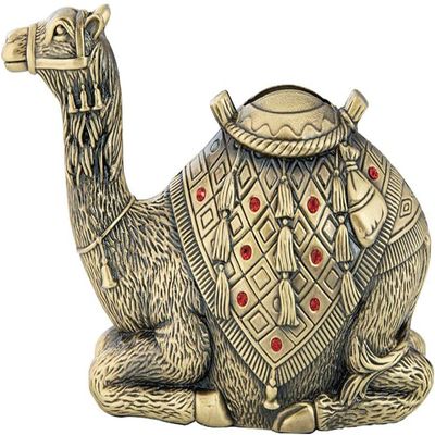 SKUZA Piggy Bank,Decorative Piggy Bank Camel Piggy Bank Vintage Antique Coin Money Bank Zinc Alloy Metal Savings Money Box Beautifully Money Bank with Stopper Money Bank for aldult (Color : 2pcs)
