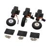 DKNTZO Electronic Landing Gear, 1 Set 90 25g Electronic Retractable Landing Gear Metal Steering Shaft Hole 3mm Horizontal/Vertical Wheel Dia 38mm for RC model airplane plane Drone accessories spare p view 1