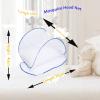 CMINGJ Portable Mosquito Head Net Foldable Pop-Up Travel Essentials Mosquito Net for Bed Free Installation-Large Size Suitable for Bedroom, Camping, nap (Large) view 3