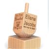 Glitzby Personalized Dreidel for Hanukkah - Jewish Gift - Custom Engraved with Name and Year - Premium Hardwood Spinning Toy view 1