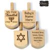 Glitzby Personalized Dreidel for Hanukkah - Jewish Gift - Custom Engraved with Name and Year - Premium Hardwood Spinning Toy view 2