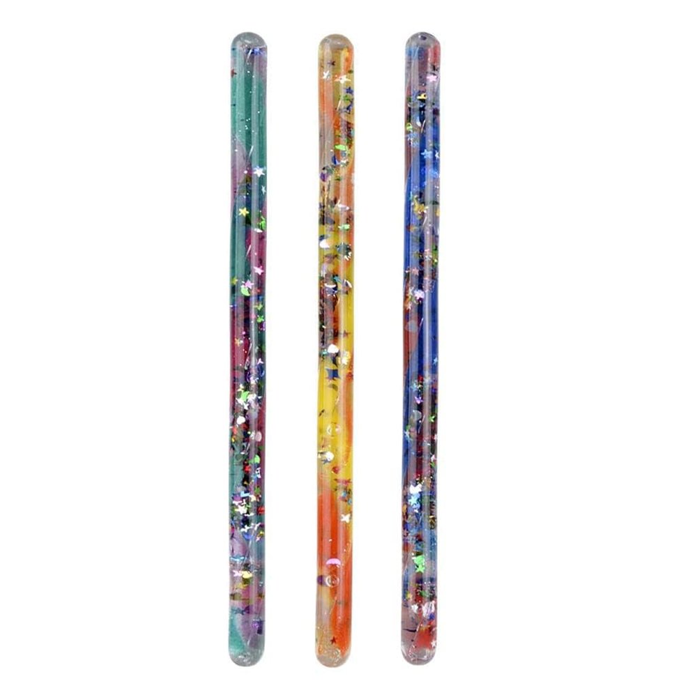 Forest & Twelfth 12.5 Spiral Glitter Wands for Wizard and Fairy Princess Pretend Play, Fun Magic Wand Toys for Halloween Parties, Party Favors, Stocking Stuffers, Giveaways (3 Pack)