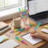 BieFuDan 30 Pieces Stackable Bear Pencils, Plastic Bear Shaped Stacking Pencil, 5 in 1 Point Pencil for Office Supplies Fun Equipment view 3