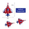 3PCS Fighter Jet Airplane Ballons Cartoon Flying Party Birthday Foil Ballon Decor Aircraft Kids Toy airplane Foil Balloons for Kids Themed Party Children Birthday Party Baby Shower Decorations 42" view 2