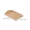 Toddmomy Dollhouse Miniature Serving Trays - 1:12 Scale Square Wooden Trays for Crafts & Dollhouse Accessories view 3