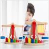 ibasenice Educational Toy Balance Scale for Kids Wooden Montessori Scale for Classroom Learning and Preschool Measurement 8.7 X 3.7 X 6.7 Inches view 3