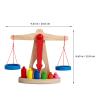 ibasenice Educational Toy Balance Scale for Kids Wooden Montessori Scale for Classroom Learning and Preschool Measurement 8.7 X 3.7 X 6.7 Inches view 4