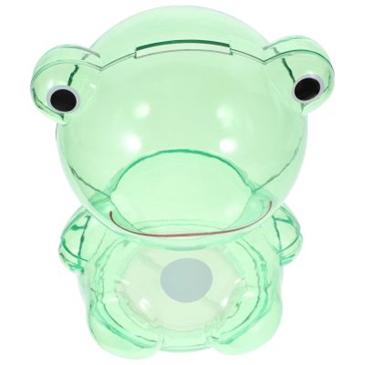 Frog Piggy Bank Unbreakable Plastic Money Bank Clear Coin Bank Animal Money Saving Box Room Desktop Ornament for Girl Boys Adults Christmas Birthday Green 15cm