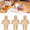 KJH Wooden Flexible Robot, Exercise Hands on Ability Flexible Joints Birch Material Wooden Cubebot for Handicraft School and Classes Set of 3 view 1