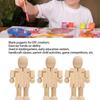 KJH Wooden Flexible Robot, Exercise Hands on Ability Flexible Joints Birch Material Wooden Cubebot for Handicraft School and Classes Set of 3 view 2