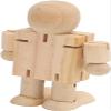 KJH Wooden Flexible Robot, Exercise Hands on Ability Flexible Joints Birch Material Wooden Cubebot for Handicraft School and Classes Set of 3 view 4