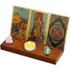 Tarot Card Holder, Stand Wooden Tarot Card Display Stand Divination Tarot Reading Accessories Tarot Board Altar Stand for Display Daily Affirmation Cards Witchy Room Decor,B view 1