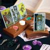 Tarot Card Holder, Stand Wooden Tarot Card Display Stand Divination Tarot Reading Accessories Tarot Board Altar Stand for Display Daily Affirmation Cards Witchy Room Decor,A view 4