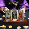 Jayiaine Tarot Card Holder Stand,Wooden Tarot Card Stand,Display Your Daily Divination Cards,Tarot Reading Accessories,Tarot Card Display Wiccan Altar Supplies for Tarot Decor,A view 4