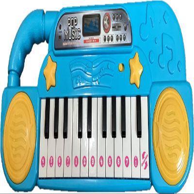 22 Key Battery Operated Kids Musical Keyboard Piano for Children with Popular Preset Songs Included - Blue