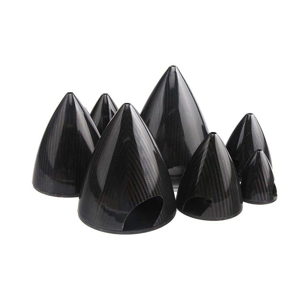DKNTZO Plane Propeller Spinner, 1 pc RC Model Plane Carbon Fiber Spinner Black Glossy Two Blades 1.75" 2" 2.25" 2.5" 2.75" 3" 3.25" 3.5" 3.75" 4" 4.25" 4.5" 4.75" 5" for RC Airplane Accessories (Colo