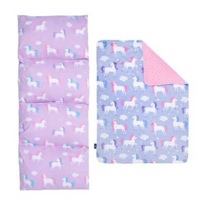 Wildkin Plush Baby Blanket Bundle with Pillow Lounger (Unicorn)